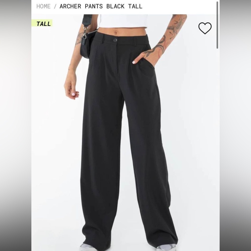 Princess Polly Archer Pants Black Size 2